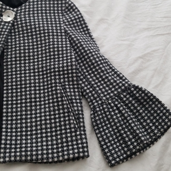 Zara Checkered Blazer Size S - Picture 4 of 14